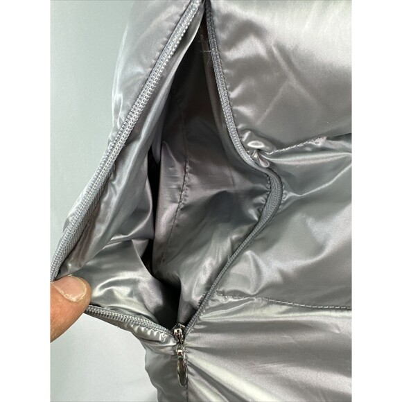 Calvin Klein Sleeveless silver puffer vest, women's sz  M - Picture 6 of 10